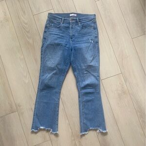 Loft Cropped Jeans with Raw Hem